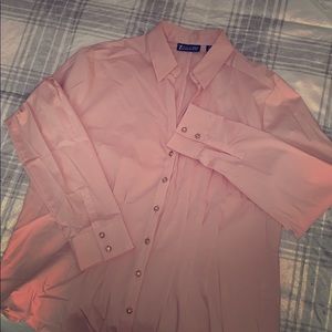 NY&Co. pink button up shirt with gold/pink buttons